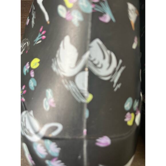 Vera Bradley Rain Gardening Boots Water Proof Black by Totes SWAN LAKE sz. 9 - Picture 5 of 9